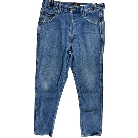 RedHead Jeans Men Size 33 Blue Denim Workwear Outdoor Farmer Ranch DISTRESSED - Picture 1 of 8